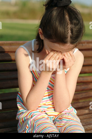 Ein Kind Weinen Stockfoto