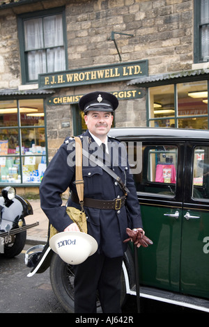 Während des Krieges Polizist   Polizei an Pickering lebendige Geschichte der 1940er Jahre Weltkrieg Krieg Wochenende Stockfoto