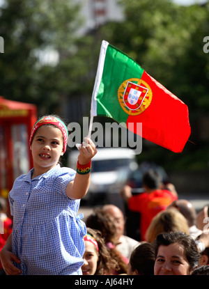 Portugal Vs Mexiko 2006 World Cup Finals, Estrela Restaurant, South Lambeth Road, Stockwell, London Stockfoto