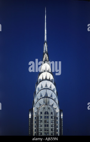 Chrysler Building reflektiert Sonnenlicht in New York City Stockfoto