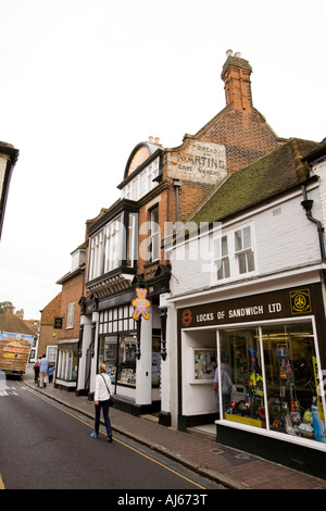 UK Kent Sandwich King Street Karte Galerie in Martins ehemaligen Kuchen Ladenbau Stockfoto