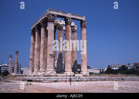 Tempel des Olympischen Zeus-Athen Stockfoto