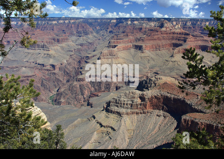 Grand Canyon, Blick vom Mather Point Kaibab Hochebene, USA, Arizona, Grand Canyon NP Stockfoto