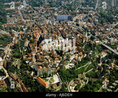 Blick auf alte Stadt und Burg, Deutschland, Sachsen, Bautzen Stockfoto