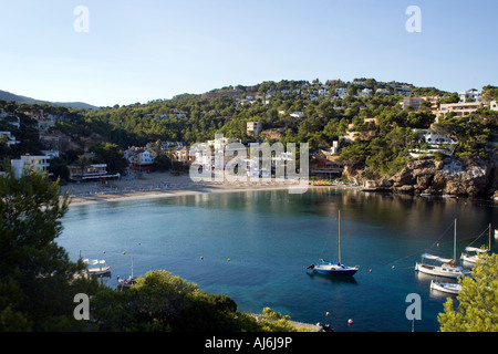 die Bucht und den Strand von Calla Vedella Stockfoto