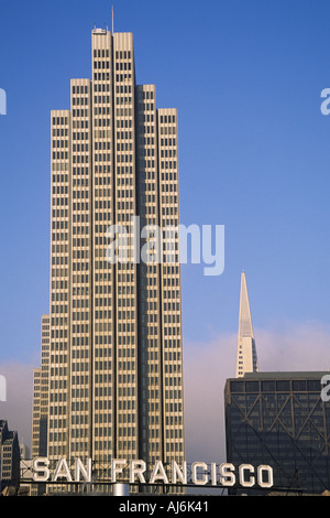 Kalifornien San Francisco Embarcadero Center Transamerica Pyramid-Gebäude Stockfoto