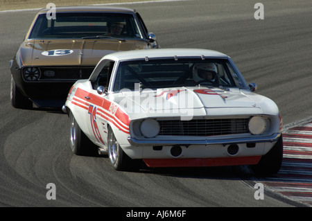 Stephen Sorenson Rennen seiner 1969 Chevy Camaro auf der 32. Rolex Monterey Historic Automobil Rennen 2005 Stockfoto