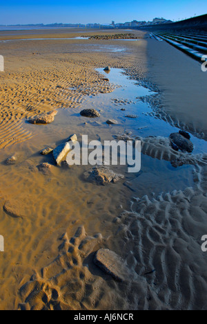 Der Strand von Burnham auf Meer Somerset Großbritannien Stockfoto