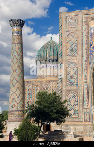 Sherdar Medressa, Lions Gate, Registan, Samarkand Stockfoto