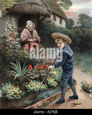 "Eine Arbeit der Liebe', 1905. Artist: Unbekannt Stockfoto