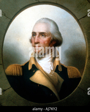 George Washington (1732-99), erster Präsident der Vereinigten Staaten (1789-97). Artist: Rembrandt Peale Stockfoto