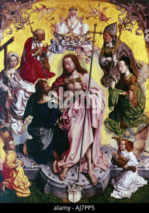 Ungläubigen Thomas seine Hand in Christi verwunden, c 1499. Artist: Meister der Altar des Hl. Bartholomäus Stockfoto