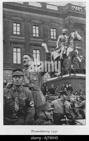 Adolf Hitler, Braunschweig, Deutschland, 1931. Artist: Unbekannt Stockfoto