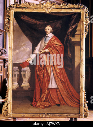 Kardinal Richelieu, französischer Prälat und Staatsmann, 1640. Künstler: Philippe de Champaigne Stockfoto