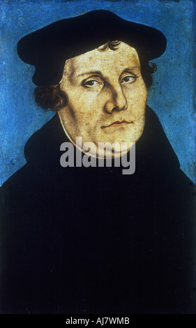 Martin Luther, deutscher Reformator, c 1529. Künstler: Lucas Cranach der Ältere Stockfoto