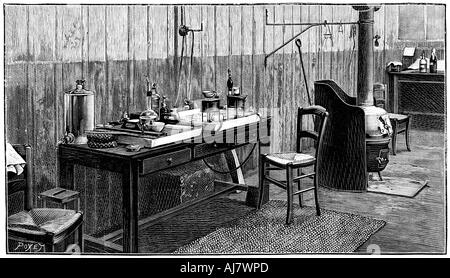 Eine Ecke von Pierre und Marie Curie's Laboratory, Paris, 1904. Artist: Anon Stockfoto