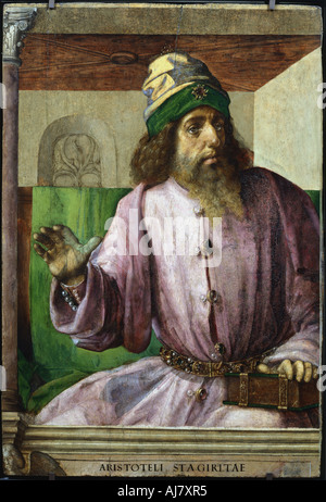 Aristoteles, der antiken griechischen Philosophen und Wissenschaftler, c 1470 - c 1504. Artist: Pedro Berruguete Stockfoto