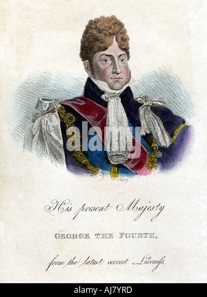 George IV (1762-1830), König von Großbritannien und Irland aus dem Jahr 1820. Artist: Unbekannt Stockfoto