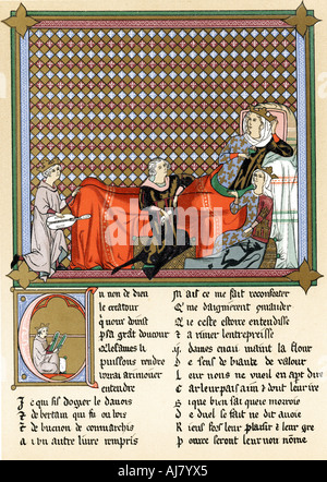 Adenet le Roi, 'König der Spielleute", aus dem 13. Jahrhundert. Artist: Unbekannt Stockfoto