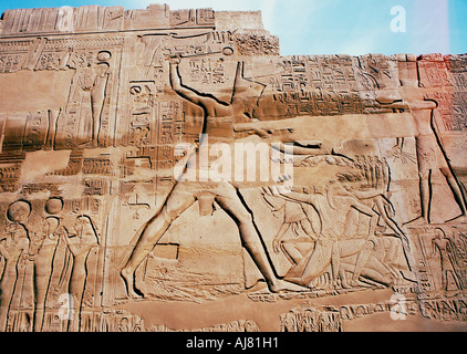 Kalkstein Relief des Pharao Seti I, Karnak, Ägypten, c 1290 - c 1279 BC. Artist: Unbekannt Stockfoto