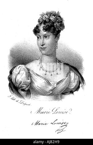 Marie-Louise, Kaiserin der Franzosen, c 1830. Artist: Delpech Stockfoto