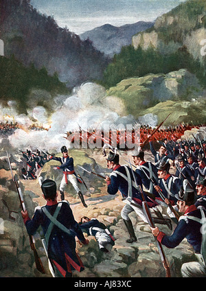 Schlacht von Busaco, Peninsular War, Portugal, 27. September 1810. Artist: Unbekannt Stockfoto