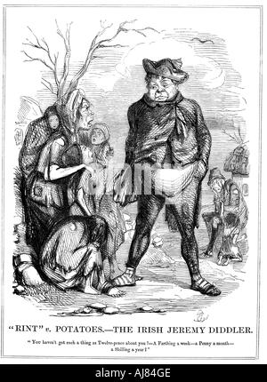 "Rint v Kartoffeln - die irischen Jeremy Diddler, 1845. Artist: Unbekannt Stockfoto