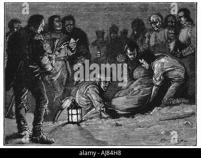 Beerdigung von Generalleutnant Sir John Moore, britischer Soldat, La Coruna, Spanien, 1809 (c 1885). Artist: Unbekannt Stockfoto