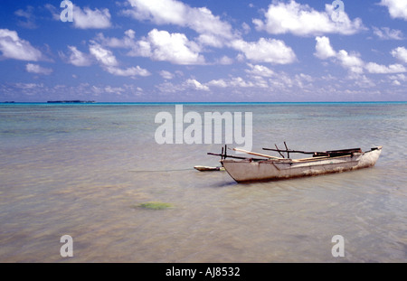 Ausleger-Kanu Cook-Inseln Stockfoto