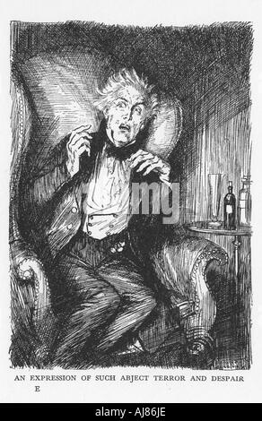 Szene aus "Der seltsame Fall von Dr. Jekyll und Mr Hyde von Robert Louis Stevenson, 1927. Artist: Edmund Joseph Sullivan Stockfoto