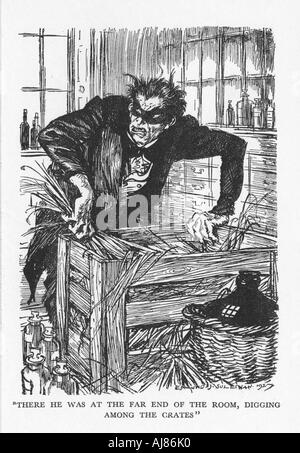 Szene aus "Der seltsame Fall von Dr. Jekyll und Mr Hyde von Robert Louis Stevenson, 1927. Artist: Edmund Joseph Sullivan Stockfoto