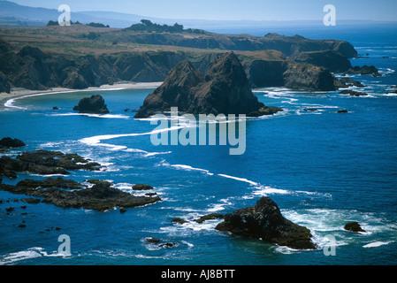 Felsige Küste des Pazifischen Ozeans Sonoma County Kalifornien USA Stockfoto