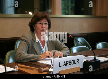 Louise Arbour - ehemalige UNO-Hochkommissar für Menschenrechte Stockfoto