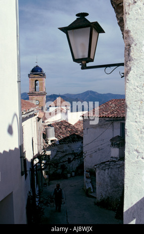 Einer Seitenstraße in der Provinz Dorf Algatocin Malaga Stockfoto