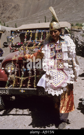 Pakistan Phander Dorf Leben Hochzeit Fahrzeug Bräutigam Stockfoto