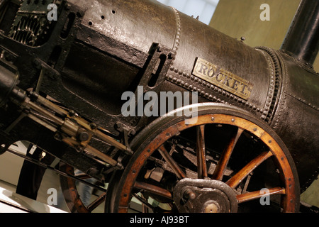 Stephenson der Lokomotive Rocket im Science Museum in London Stockfoto