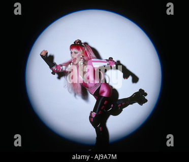 Starlight Express, Skater im Rampenlicht Stockfoto