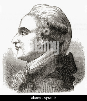 Jean-Pierre [François] Blanchard, 1753 - 1809. Der französische Erfinder, Pionier der Ballonfahrt. Stockfoto