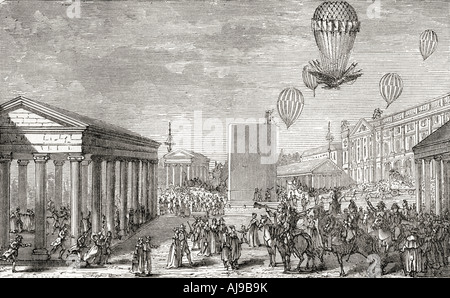 Krönungsfest Napoleons I. in Paris, Frankreich, 16. Dezember 1804. Stockfoto