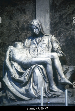 Pieta, 1498-1500. Künstler: Michelangelo Buonarroti Stockfoto