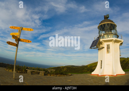 Cape Reinga Leuchtturm, Aupouri Peninsula, Northland, Nordinsel, Neuseeland Stockfoto