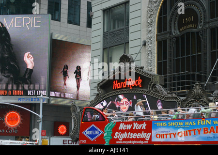 Hard Rock Cafe New York Times square Stockfoto