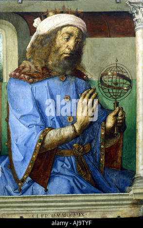 Ptolemäus, Alexandrinischen griechische Astronom und Geograph, Ende des 15. Jahrhunderts. Artist: Pedro Berruguete Stockfoto