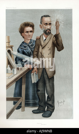 Pierre und Marie Curie, französischer Physiker, 1904. Artist: Unbekannt Stockfoto
