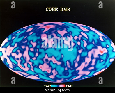 Mikrowelle Karte der ganze Himmel, c 1990 s. Artist: Unbekannt Stockfoto