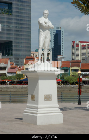 Sir Stamford Raffles Statue Stockfoto