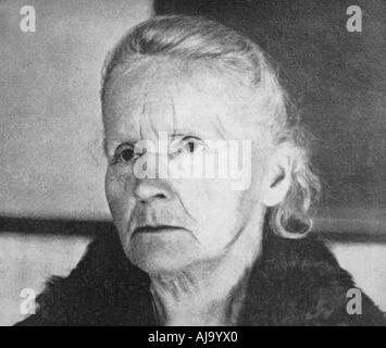 Marie Curie, in Polen geborenen französischen Physiker, 1931. Artist: Unbekannt Stockfoto