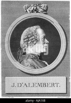 Jean Le Rond d'Alembert, französischer Philosoph und Mathematiker, Ende des 18. Jahrhunderts. Künstler: Louis Jacques Cathelin Stockfoto