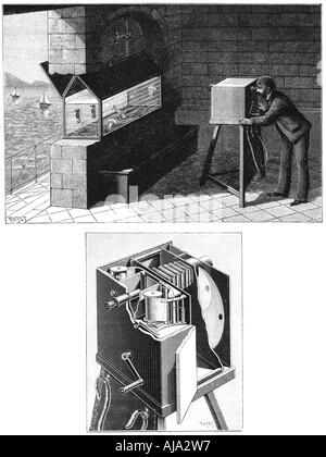 Etienne Jules Marey (1830-1903), mit Cine Kamera, 1903. Artist: Unbekannt Stockfoto