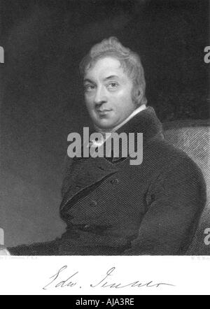 Edward Jenner, englischer Arzt, 1800. Artist: Unbekannt Stockfoto